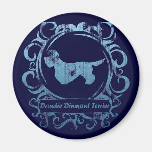 Aimant Dandie patiné chic Dinmont Terrier
