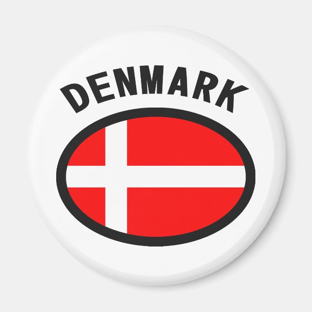 Aimant Danemark Drapeau Design Cool! (Devant)
