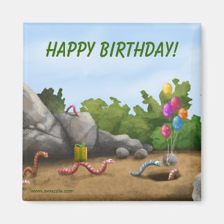 Aimant d'anniversaire de ver