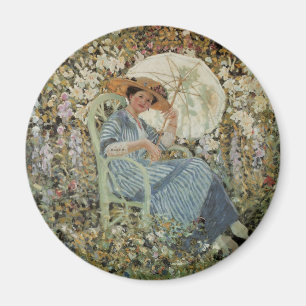 Aimant Dans le jardin, Giverny par Frederick Frieseke