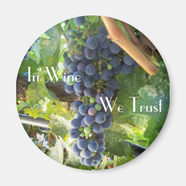 Aimant Dans le vin, nous faisons confiance (Devant)