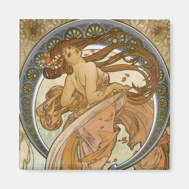 Aimant Danse (1898), Alphonse Mucha Art nouveau (Devant)