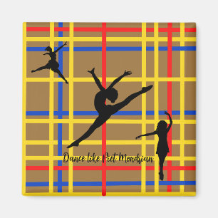 Aimant Danse comme Piet Mondrian Art Moderne
