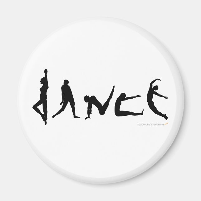 Aimant Danse Danse Silhouette Design (Devant)