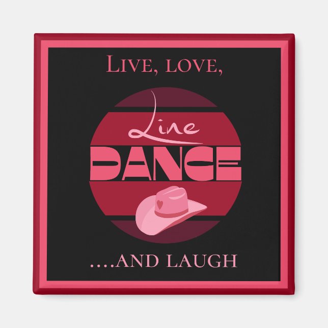 Aimant Danse de ligne danse décoration rose cadeau danseu (Devant)