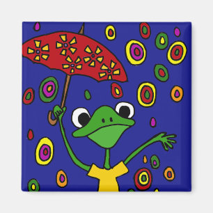 Aimant Danse glorieuse de grenouille de CB sous la pluie