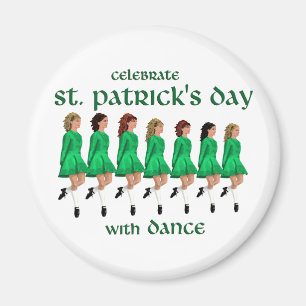 Aimant Danse Irlandaise à Claquettes Célèbre la Saint-Pat
