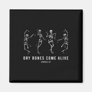 Aimant Danser Skeleton Les os Sec Viennent Vivants Christ