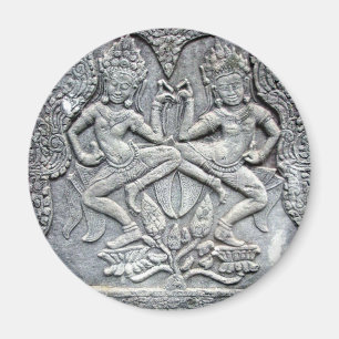 Aimant Danseurs cambodgiens sculptant la pierre