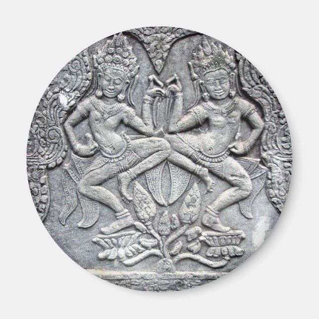 Aimant Danseurs cambodgiens sculptant la pierre (Devant)