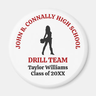 Aimant Danseuse de l'équipe de drill personnalisée de lyc