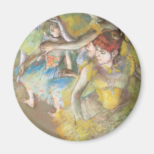 Aimant Danseuses de ballet sur la scène par Edgar Degas