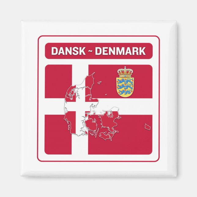 Aimant Dansk Denmark Flag (Devant)