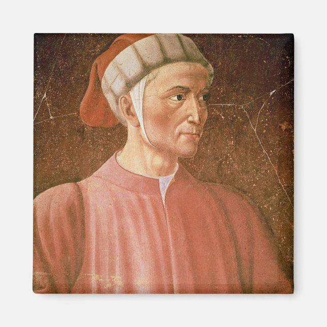 Aimant Dante Alighieri (1265-1321) détail de son buste, f (Devant)