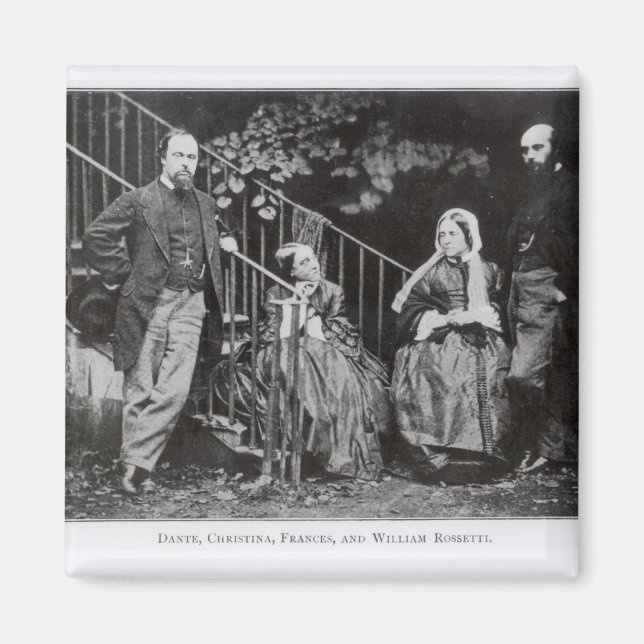 Aimant Dante, Christina, Frances et William Rossetti (Devant)