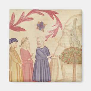 Aimant Dante et Virgil dans le paradis terrestre