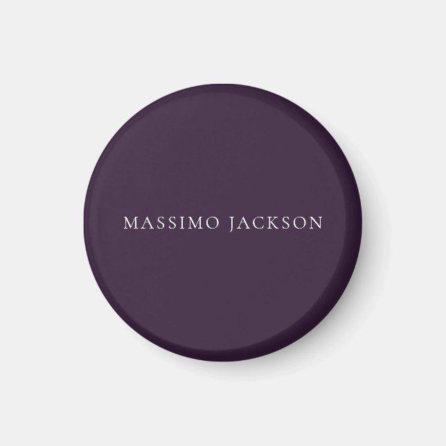 Aimant Dark Purple Minimalist Plain Modern  (Devant)