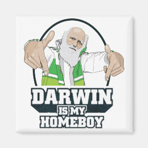 Aimant Darwin Est Mon Homeboy (Couleur Complète)