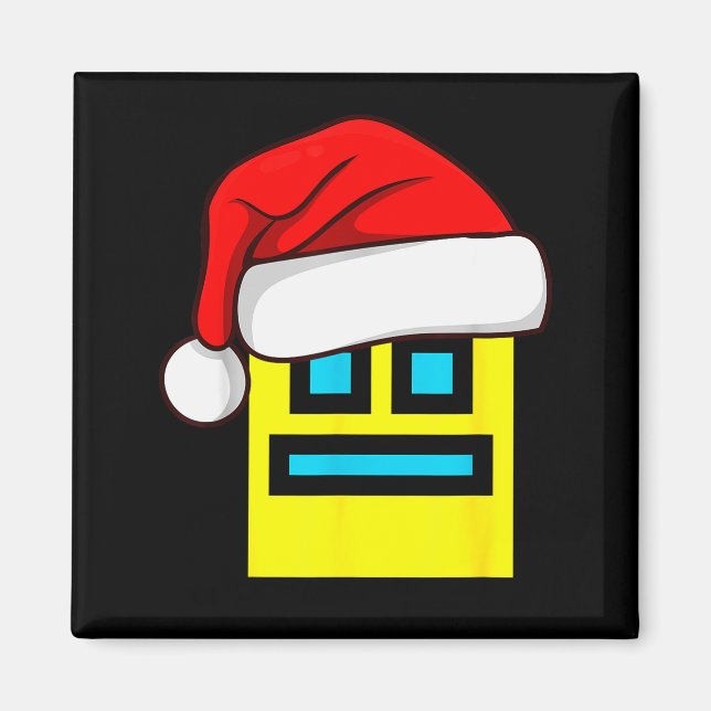 Aimant Dash Geometry Repeat Christmas Santa Hat Game Vide (Devant)