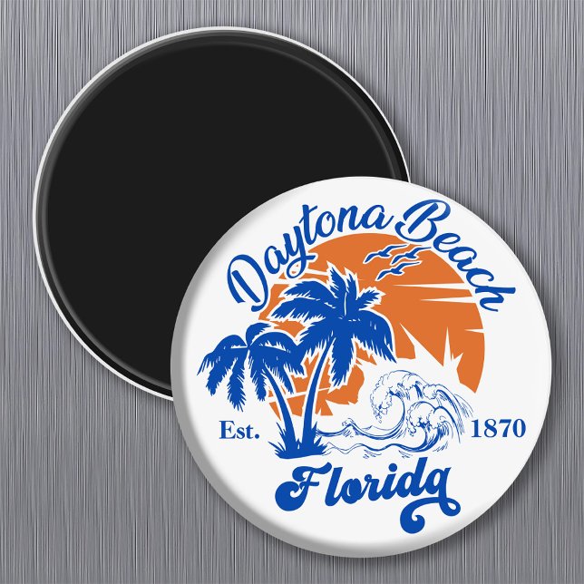 Aimant Daytona Beach Floride Vacances d'été 60s (Créateur téléchargé)