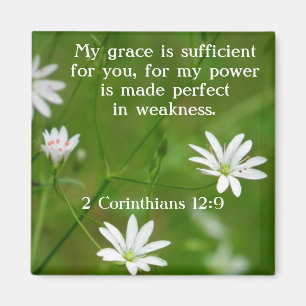 Aimant de 12:9 de Corinthiens du vers 2 de bible