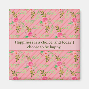 Aimant De Affirmation Feuille Et Fleurs