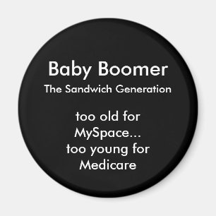Aimant de baby-boomer - rond