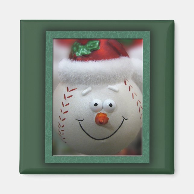 Aimant de baseball de Noël (Devant)