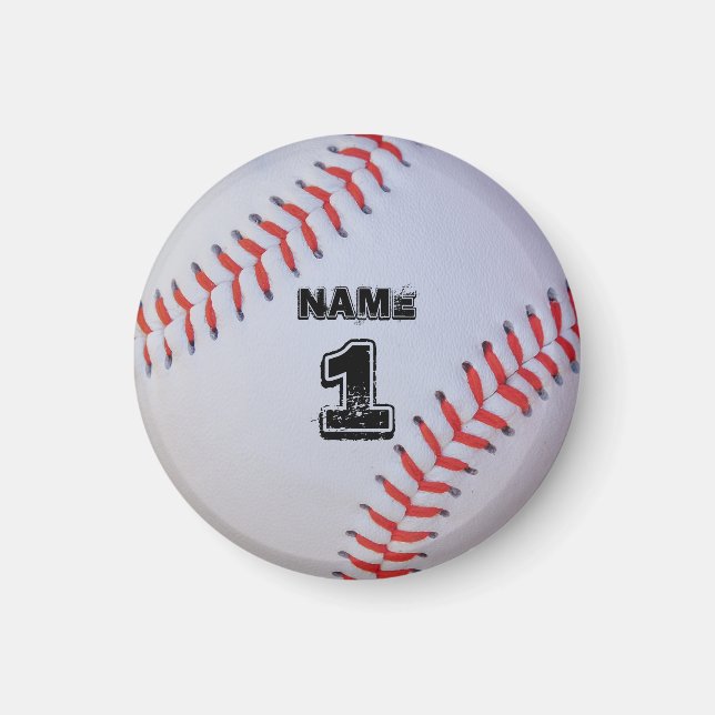 Aimant de baseball personnalisé. (Devant)