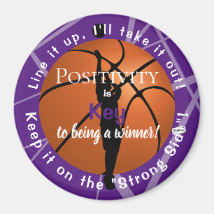 Aimant de basketball de positivité Purple HAMbyWG