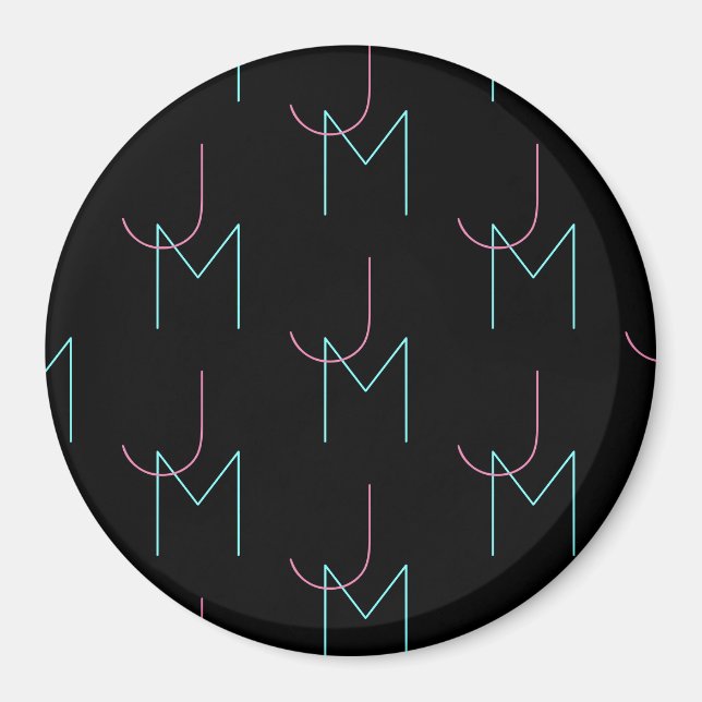 Aimant De belles initiales carrelées modernes et édifiabl (Devant)