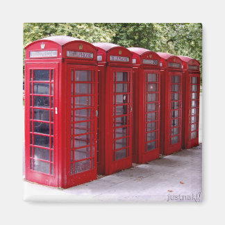 aimant de boîte de téléphone rouge