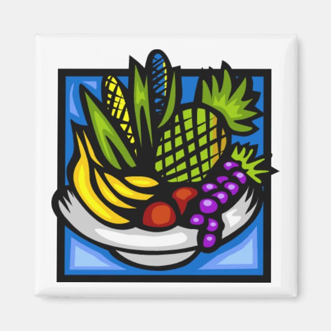 Aimant de bol de fruits de Kwanzaa par SRF (Devant)