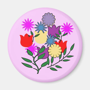 Aimant de bouquet floral de ressort