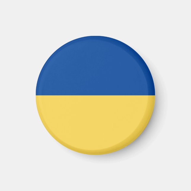 AIMANT DE BUTTON SUR LE DRAPEAU UKRAINIEN (Devant)