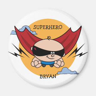 Aimant de cadeau d'anniversaire de super héros