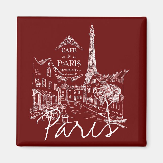 Aimant de café parisien (Devant)