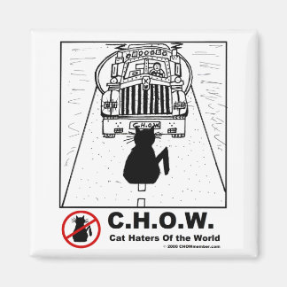 Aimant de caricature de camion de chapeaux de chat