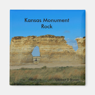 Aimant de carré de roche de monument du Kansas