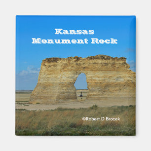 Aimant de carré de roche de monument du Kansas