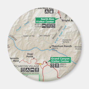 Aimant de carte de canyon grand