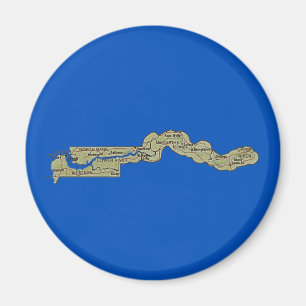 Aimant de carte de la Gambie