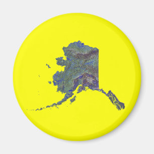 Aimant de carte de l'Alaska