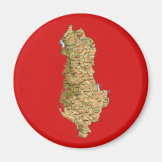 Aimant de carte de l'Albanie