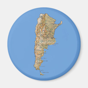 Aimant de carte de l'Argentine