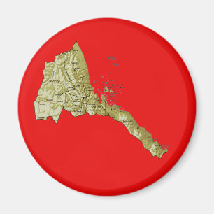 Aimant de carte de l'Érythrée