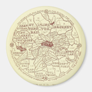 Aimant de carte de Londres