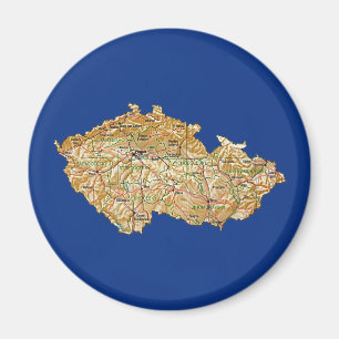 Aimant de carte de Tchéquie