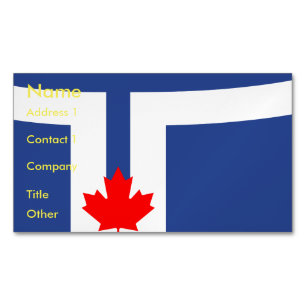 Aimant de carte de visite avec drapeau de Toronto