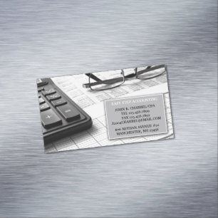 Aimant de carte de visite comptable